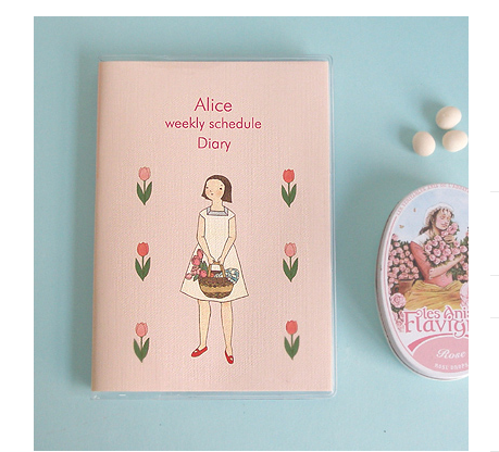 Alice Weekly Schedule Diary - Tulip [beautiful diary, pretty diary]