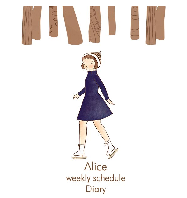 Alice Weekly Schedule Diary [alice diary, diary for sale]